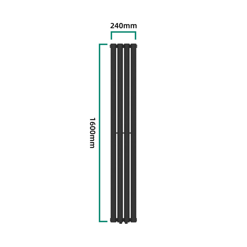 Målskitse Designradiator Nore buet dobbeltlags