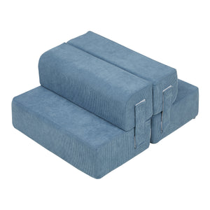 Kæledyrstrappe Joelerhatra 4-delt 45x50x45 cm Cord Blue [en.casa]