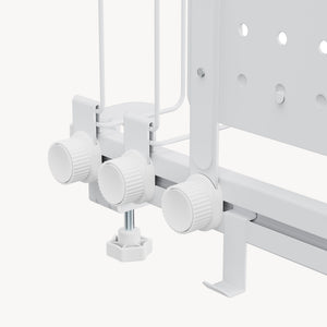 Organizador de escritorio de tablero perforado Sauda 50x50 cm acero - Blanco [en.casa]