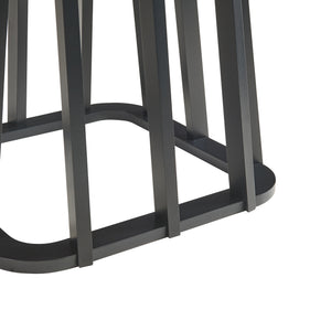 Burgess sidebord 51x51x51 cm sort/valnødde-look [en.casa]