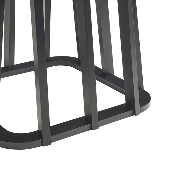 Burgess sidebord 51x51x51 cm sort/valnødde-look [en.casa]