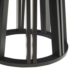 Burgess sidebord 51xØ51 cm sort/valnøddetræ [en.casa]