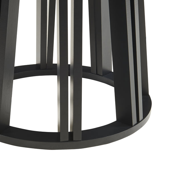 Burgess sidebord 51xØ51 cm sort/valnøddetræ [en.casa]