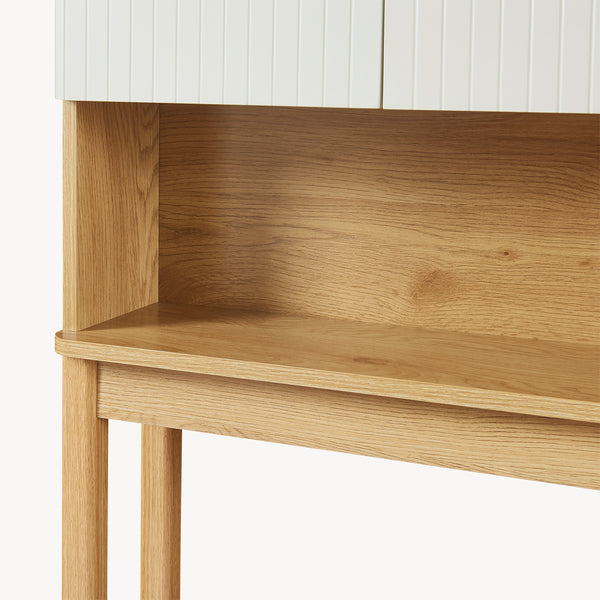 Toiletskab Ferrersp 160x63x20 cm egetræslook/sandfarver [en.casa]