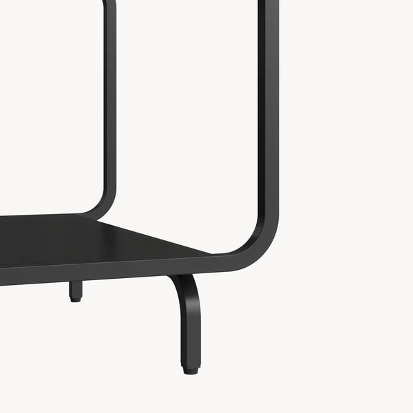 Sofabord Færder 115x50x45 cm stål sort [en.casa]