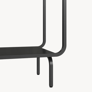 Bogreol Færder stål 145x76x33 cm sort [en.casa]