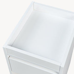 Sengebord Lure 55x30x35 cm hvid/eg-look [en.casa]