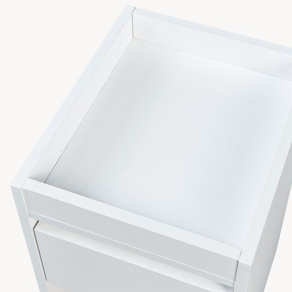 Sengebord Lure 55x30x35 cm hvid/eg-look [en.casa]