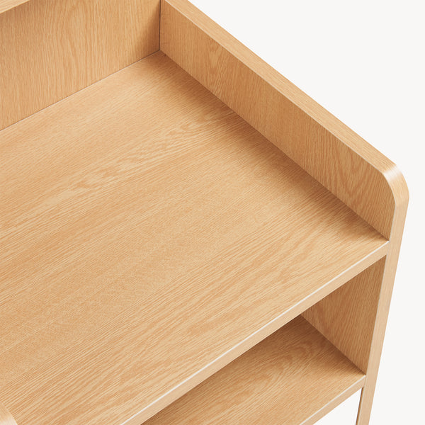 Sengebord Bordkak 75x35x30 cm egetræslook/hvid [en.casa]