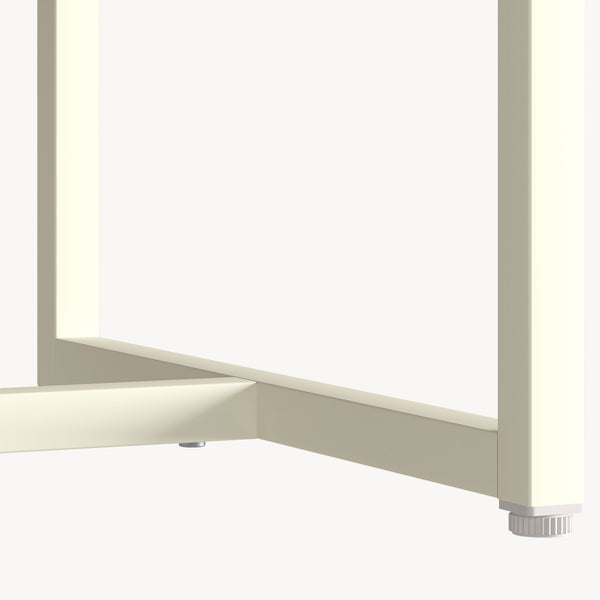 Highboard Viitasaari 150x80x40 cm stål cremehvid [en.casa]