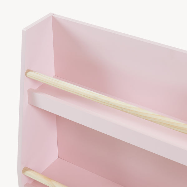 Børnebøgerreol Virer 78x60x18 cm Rosa [en.casa]