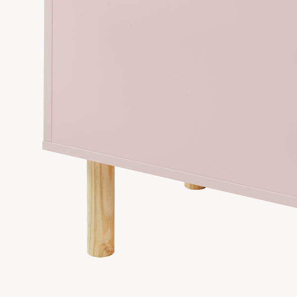 Legetøjskasse Virer 60x40x45 cm Rosa [en.casa]