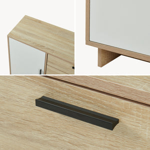 Skænk Kenta 100x35x72 cm Sonoma-eg-look/hvid [en.casa]