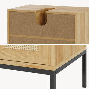 Vaskeskab Marhasa 60x60x40 cm Eg-look/Sort [en.casa]