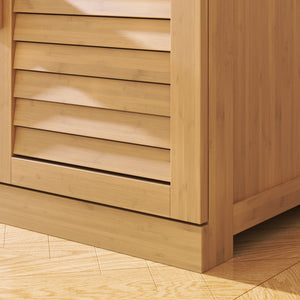 Skoskab Aarela 67x66x34 cm bambus [en.casa]