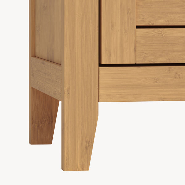 Skab ved siden af Rirg 92x50x25 cm bambus natur [en.casa]