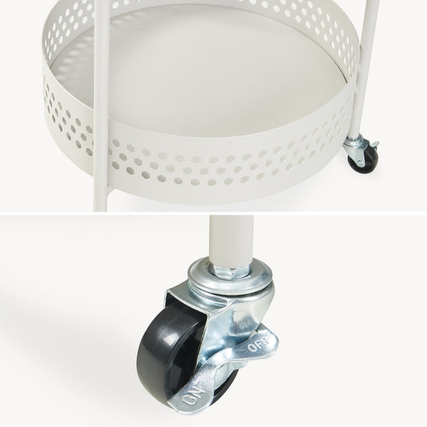 Serveringsvogn Jässaatka stål 76x40 cm grå [en.casa]