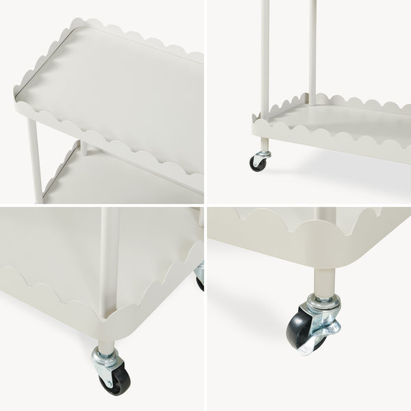Serveringsvogn Bolmanralu 60x61x31 cm Grå [en.casa]