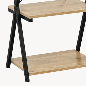 Gulvreol Kappespoo 84x50x30 cm Sort/Egeoptik [en.casa]