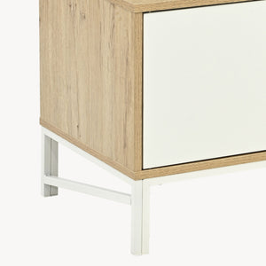 TV-skab Kerrköndam 120x40x46 cm Eg-look/Hvid [en.casa]