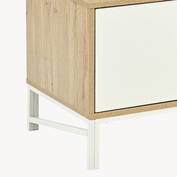 TV-skab Kerrköndam 120x40x46 cm Eg-look/Hvid [en.casa]