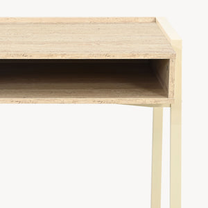 Skrivebord Boderas 107x55x78 cm Beige/Travertin [en.casa]