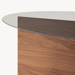 Sofabord Viroya 100x60x36 cm Valnødlook/Grå [en.casa]