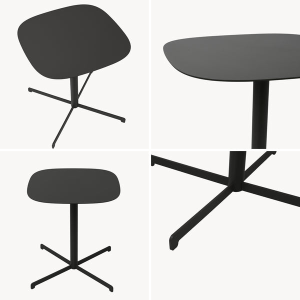Udendørs sidebord Foggia 43x40x40 cm stål antracitgrå [casa.pro]