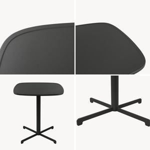 Udendørs bistrobord Foggia 75x70x70 cm stål antracitgrå [casa.pro]
