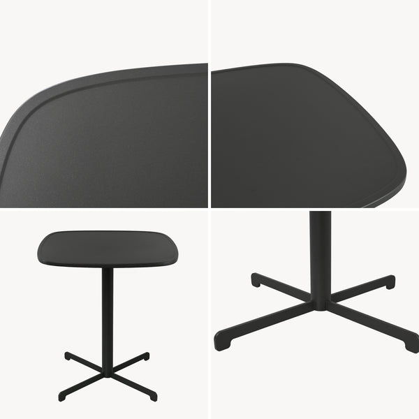 Udendørs bistrobord Foggia 75x70x70 cm stål antracitgrå [casa.pro]