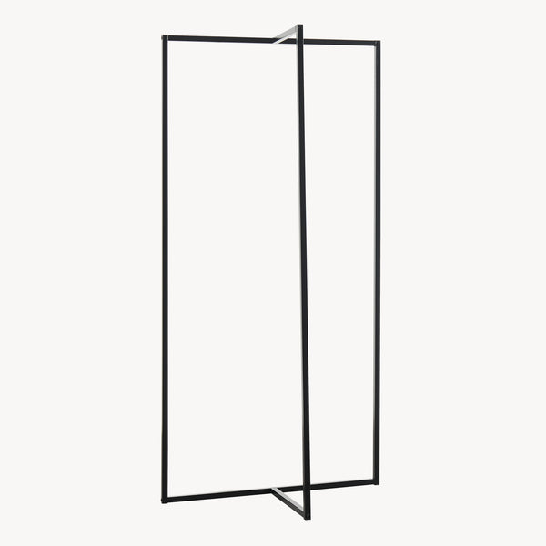 Garderobestativ Norjad 160x80x41 cm Metal Sort [en.casa]
