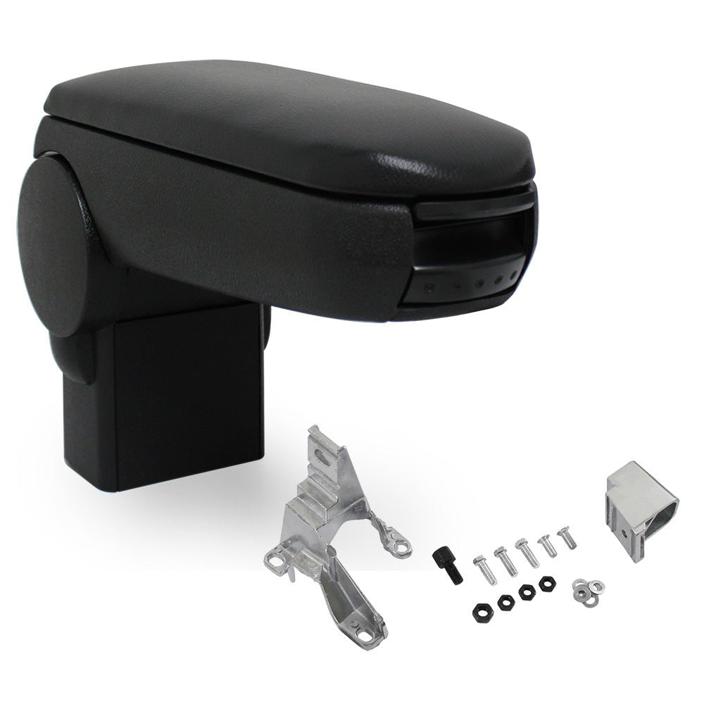 Midterarmlæn Škoda Octavia 1U årg. 97 - 04 armlæn med opbevaringsrum polstret tekstil sort [pro.tec] - premiumXL