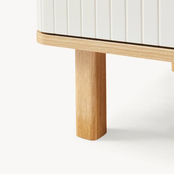 Ferrersp skænk med 2 låger 80x80x40 cm egetræslook/sandfarver [en.casa]