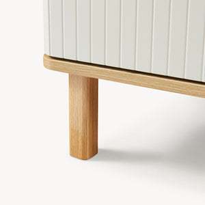 Kommode Ferrersp med 3 skuffer 70x60x40 cm egetræslook/sandfarver [en.casa]