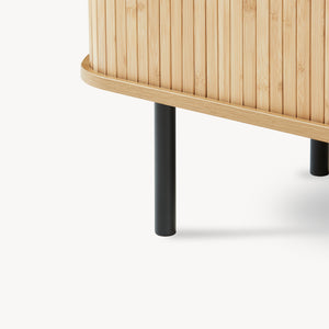 Skab Tvedestrand 100x40x80 cm Natur/Svart [en.casa]