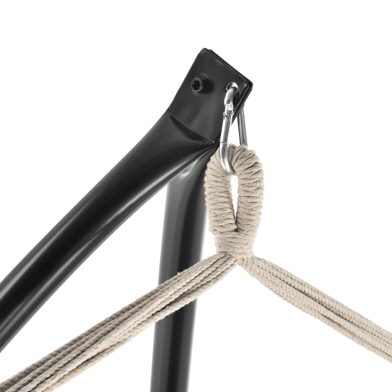 Målskitse [casa.pro]® Stativ til hængegynge / hængestol - max. 130kg - 205x110x110cm - sort