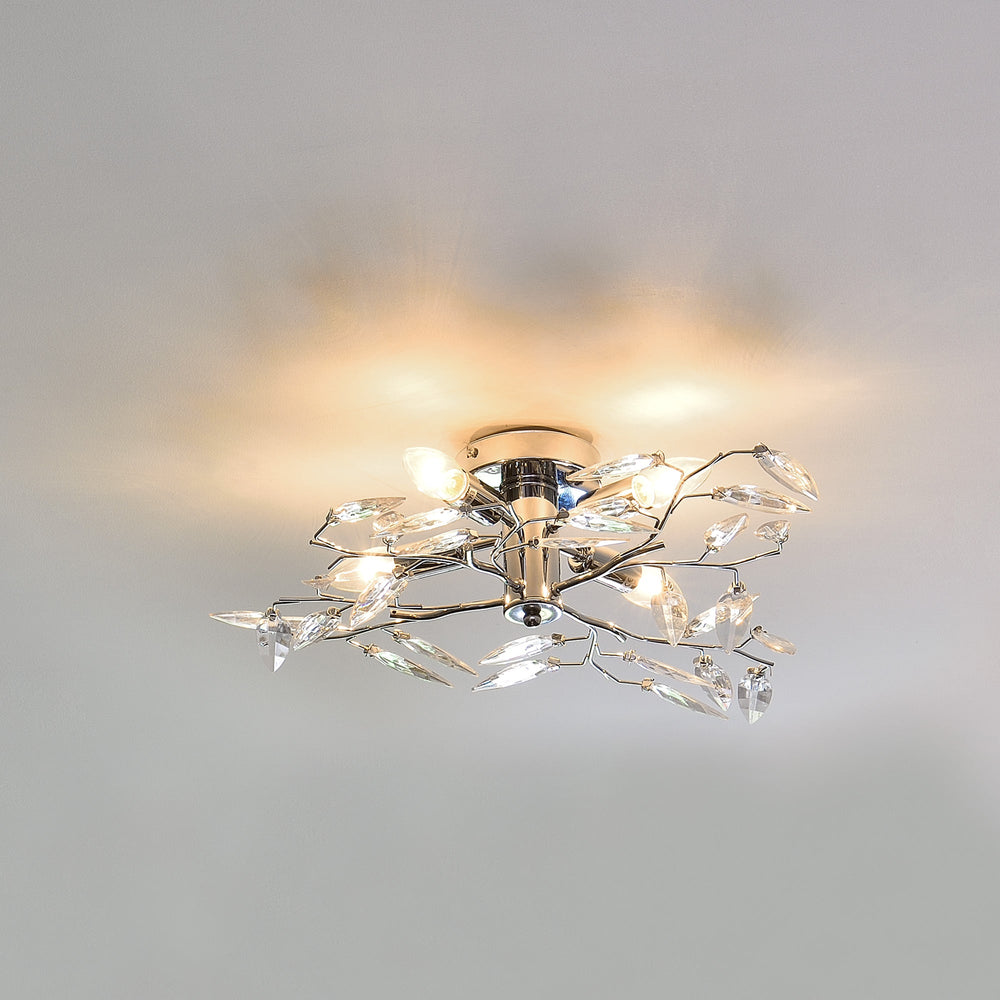 Loftlampe Kira 4x E14 Ø 47,5 x 15 cm Kromfarvet/Sølvfarvet lux.pro - premiumXL