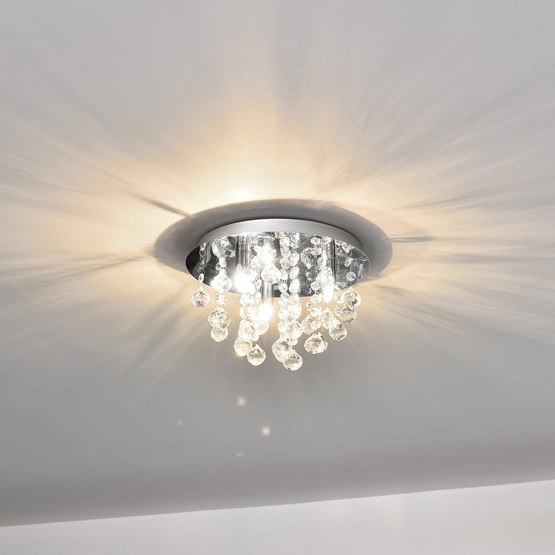 Målskitse [lux.pro]® Loftlampe Trio - 3xG9 max. 28W - metal/plastik - krom/sølv