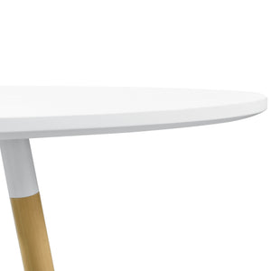  [en.casa]® Spisebord Camille - ø80x75cm - hvid