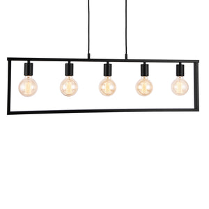 [lux.pro]® Hængelampe Glasgow - 7 x E27 - max. 60W - metal - sort