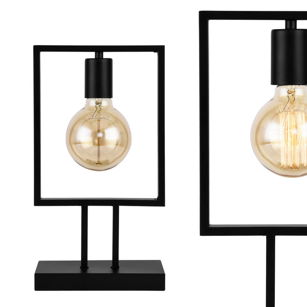 [lux.pro]® Bordlampe Innsbruck - 1 x E27 - max. 60W - metal / akryl - sort