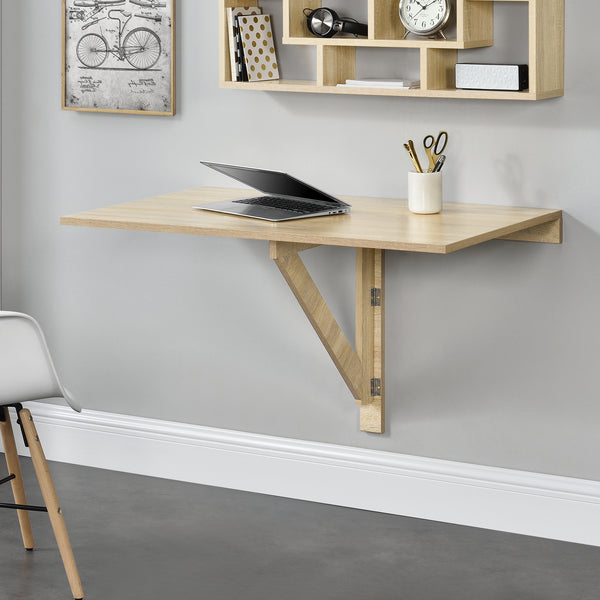 [en.casa]® Vægmonteret klapbord - Skrivbord - 100x60x58cm