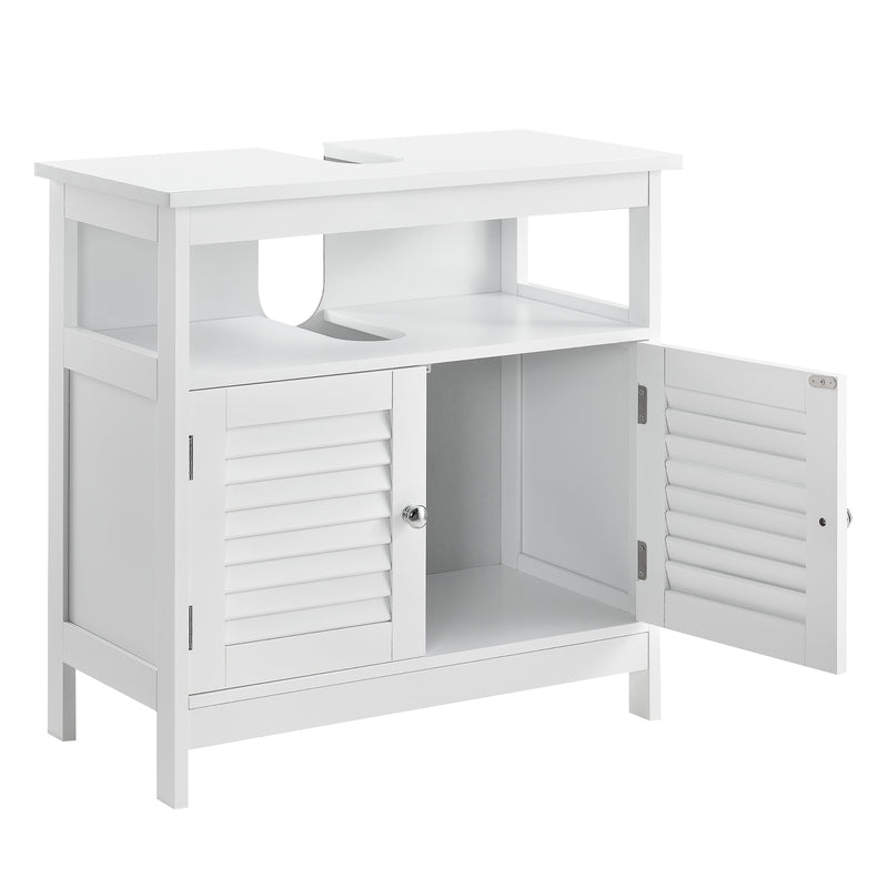 Målskitse  [en.casa]® Underskab til håndvask - 60x60x30cm - hvid
