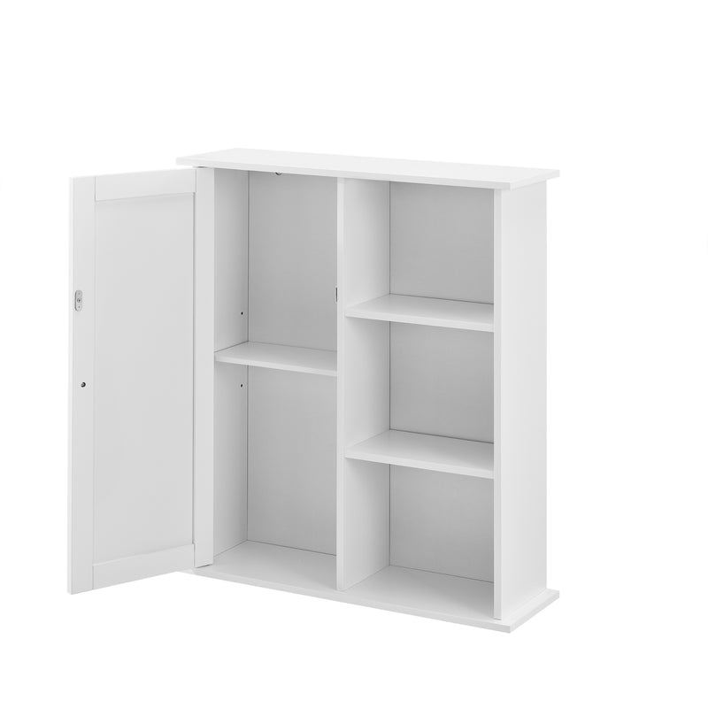 Målskitse [en.casa]® Vægskab till badeværelse - 71x60x18cm - hvid
