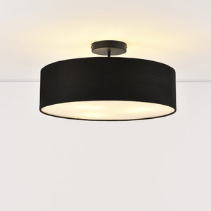 [lux.pro]® Loftlampe - Missouri - Ø45cm - organza - sort