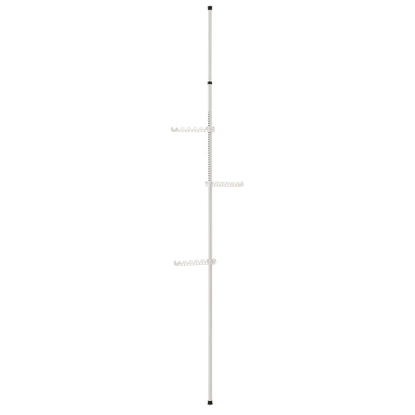 [en.casa]® Teleskopisk tøjstativ - justerbar - 110-305x30cm - hvid