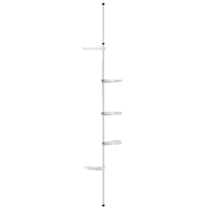 [en.casa]® Teleskopisk plante stativ - pulverlakeret metal - 110-305cm - hvid