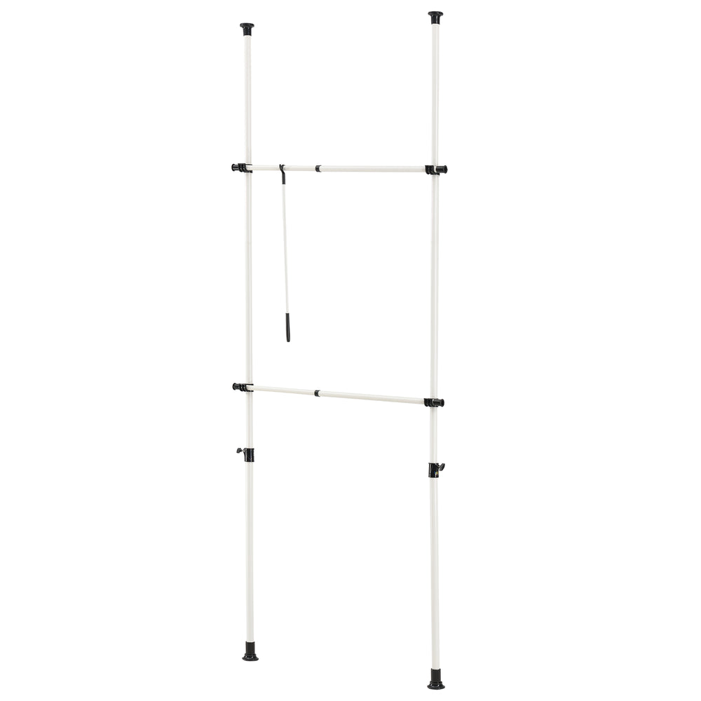 Teleskopgarderobe Kemi Hvid [en.casa] - premiumXL