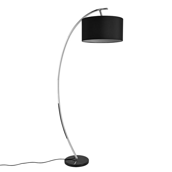 [lux.pro]® Gulvlampe Steiermark - fod af marmor - 1XE27 - 153x40cm - sort