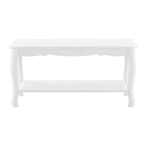 [en.casa]® Sofabord - vintage - shabby chic stil - 87,5x40x42cm - hvid - ben af fyrretræ